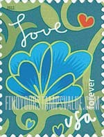 FindYourStampsValue: GARDEN OF LOVE - Blue Flower, Self-Adhesive stamp