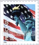 FindYourStampsValue: Flag and Statue of Liberty, Self-Adhesive Booklet stamp