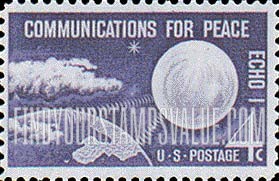 FindYourStampsValue: ECHO I - COMMUNICATIONS FOR PEACE
