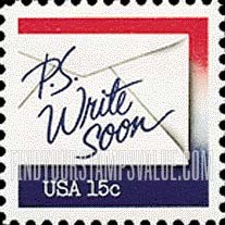 FindYourStampsValue: NATIONAL LETTER WRITING WEEK - P.S. Write Soon