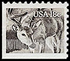 FindYourStampsValue: AMERICAN WILDLIFE - White-tailed deer, booklet stamp