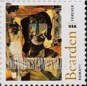 FindYourStampsValue: ART OF ROMARE BEARDEN - Prevalence of Ritual: Conjur Woman, Self-Adhesive stamp