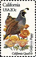 FindYourStampsValue: CALIFORNIA - State Birds and Flowers