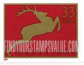 FindYourStampsValue: CHRISTMAS - Deer, Self-Adhesive Booklet stamp