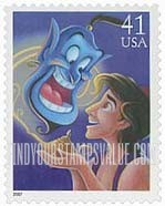 FindYourStampsValue: DISNEY MAGIC - Aladdin and Genie, Self-Adhesive stamp