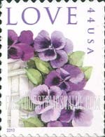 FindYourStampsValue: LOVE - Pansies in a Basket, Self-Adhesive stamp