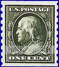 FindYourStampsValue: BENJAMIN FRANKLIN, Coil Stamp