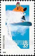FindYourStampsValue: EXTREME SPORTS - Snowboarding, Self-Adhesive stamp