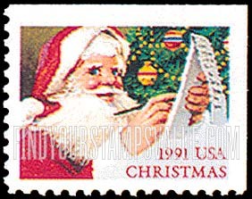 FindYourStampsValue: CHRISTMAS - Santa checking List, Booklet stamp