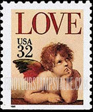 FindYourStampsValue: LOVE - Cherub, Booklet stamp