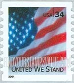 FindYourStampsValue: UNITED WE STAND, Self-Adhesive Coil Stamp