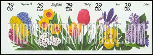 FindYourStampsValue: GARDEN FLOWERS, Booklet Stamps