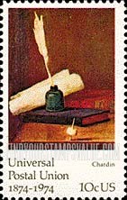 FindYourStampsValue: UNIVERSAL POSTAL UNION - "Boy with a Top" by Chardin