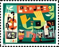 FindYourStampsValue: LATIN JAZZ - Misicians, Self-Adhesive stamp
