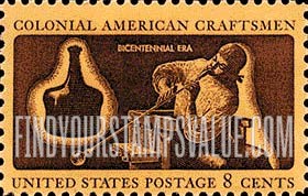 FindYourStampsValue: COLONIAL CRAFTSMEN - Glass Blower