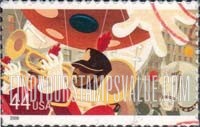 FindYourStampsValue: THANKSGIVING DAY PARADE - Musicians, Balloon, Horse, Self-Adhesive stamp