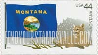 FindYourStampsValue: FLAGS OF OUR NATION - Montana, Self-Adhesive Coil stamp