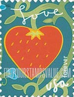 FindYourStampsValue: GARDEN OF LOVE - Strawberry, Self-Adhesive stamp