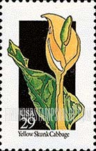 FindYourStampsValue: WILDFLOWERS - Yellow Skunk Cabbage