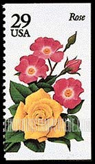 FindYourStampsValue: GARDEN FLOWERS - Rose, booklet stamp
