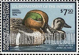FindYourStampsValue: GREEN-WINGED TEAL