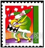FindYourStampsValue: CHRISTMAS - Santa Claus with Drum, Self-Adhesive Booklet Stamp