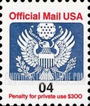 FindYourStampsValue: OFFICIAL MAIL - Great Seal, 4c