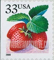 FindYourStampsValue: BERRIES - Strawberries, Self-Adhesive Stamp
