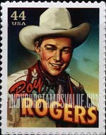 FindYourStampsValue: COWBOYS OF THE SILVER SCREEN - Roy Rogers, Self-Adhesive stamp