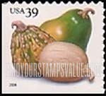 FindYourStampsValue: CROPS OF THE AMERICAS - Squashes, Self-Adhesive Booklet Stamp