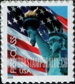 FindYourStampsValue: Flag and Statue of Liberty, Self-adhesive stamp