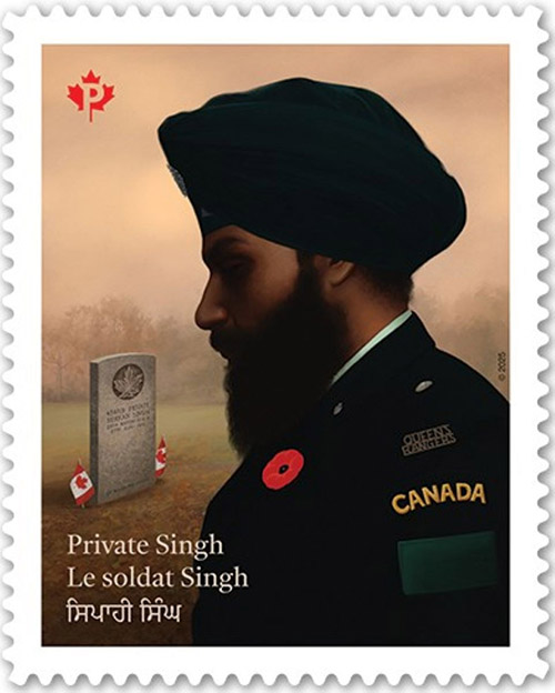 Canada Post issues “Private Singh” Permanent stamp spotlighting Sikh-Canadian WWI story