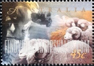 FindYourStampsValue: Farming in Australia: Sheep for producing wool