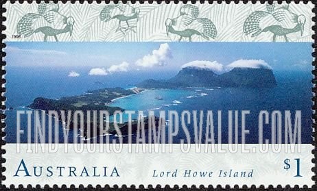 FindYourStampsValue: Australian World Heritage Sites Type of 1993: Lord Howe Island