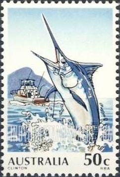 FindYourStampsValue: Black marlin fishing