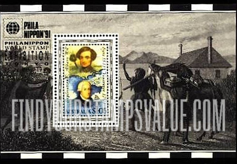FindYourStampsValue: George Vancouver (1757-1798) and Edward John Eyre (1815-1901), Explorers