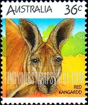 FindYourStampsValue: Wildlife: Red kangaroo