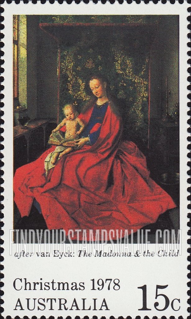 FindYourStampsValue: Virgin and Child, after Van Eyck