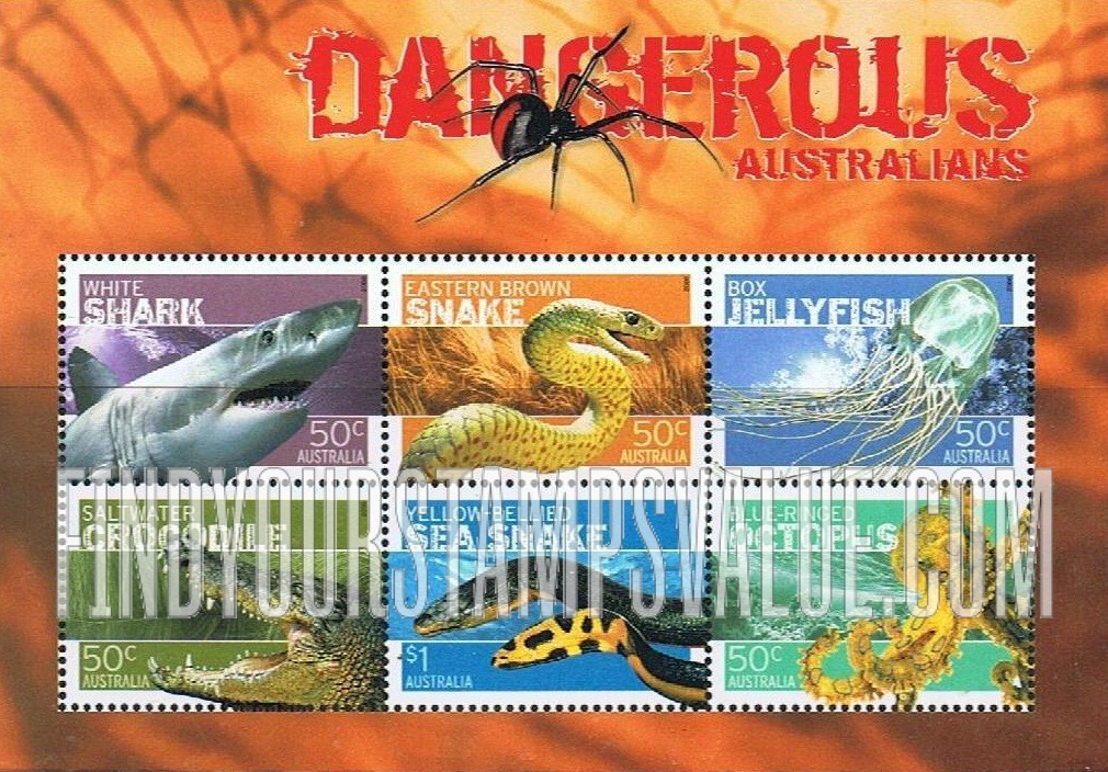 FindYourStampsValue: Dangerous Australian Wildlife