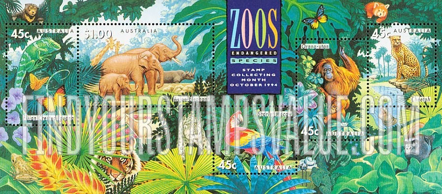 FindYourStampsValue: Australian Zoo Animals