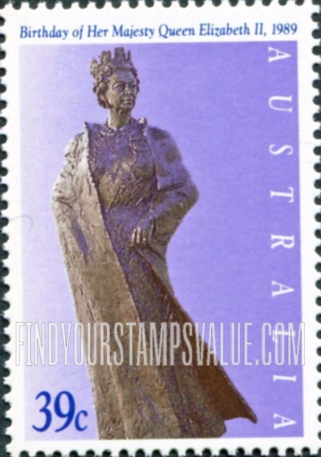 FindYourStampsValue: Queen Elizabeth II, 63rd Birthday: Statue by John Dowie