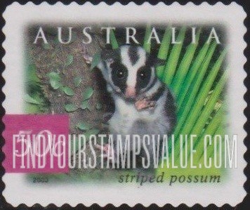 FindYourStampsValue: Flora & Fauna Type of 1996: Striped possum