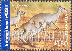 FindYourStampsValue: Bush Wildlife: Red kangaroo