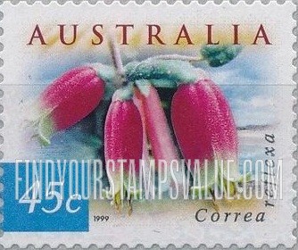 FindYourStampsValue: Flora & Fauna Type of 1996: Correa reflexa