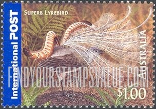FindYourStampsValue: Bush Wildlife: Superb lyrebird