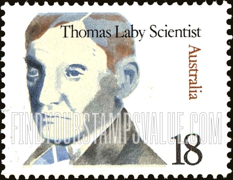 FindYourStampsValue: Famous Australians: Thomas Laby (1880-1946), nuclear scientist