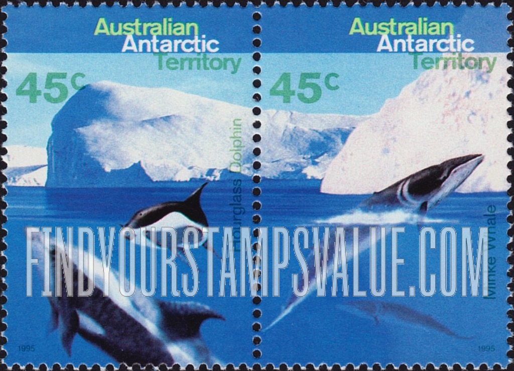 FindYourStampsValue: AUSTRALIAN ANTARCTIC TERRITORY - Whales & Dolphins