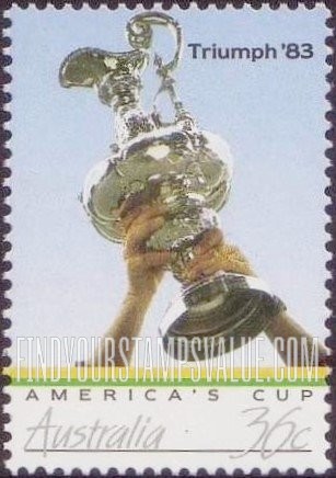 FindYourStampsValue: America’s Cup Triumph ’83: Trophy