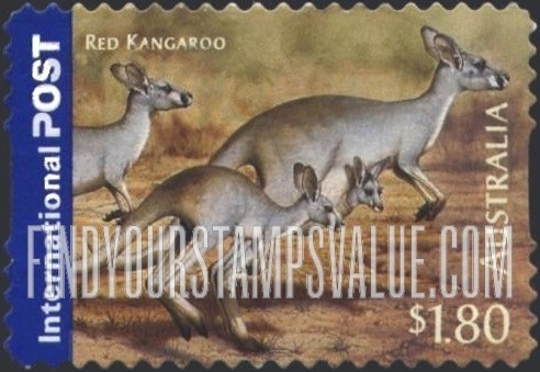 FindYourStampsValue: Bush Wildlife: Red kangaroo