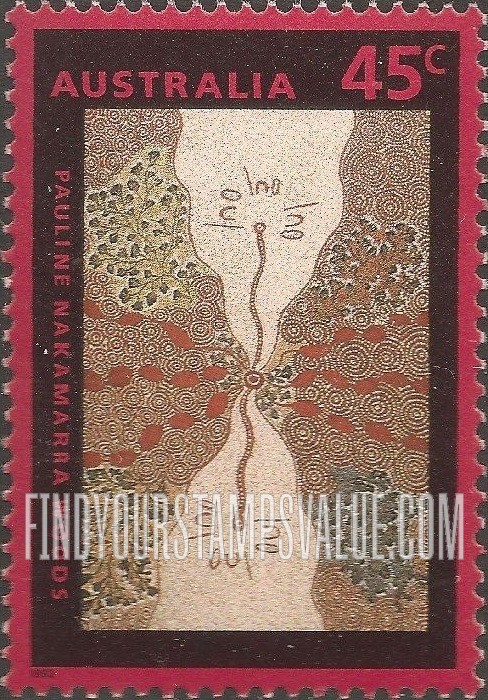 FindYourStampsValue: Dreamings: Wild Onion Dreaming, by Pauline Nakamarra Woods
